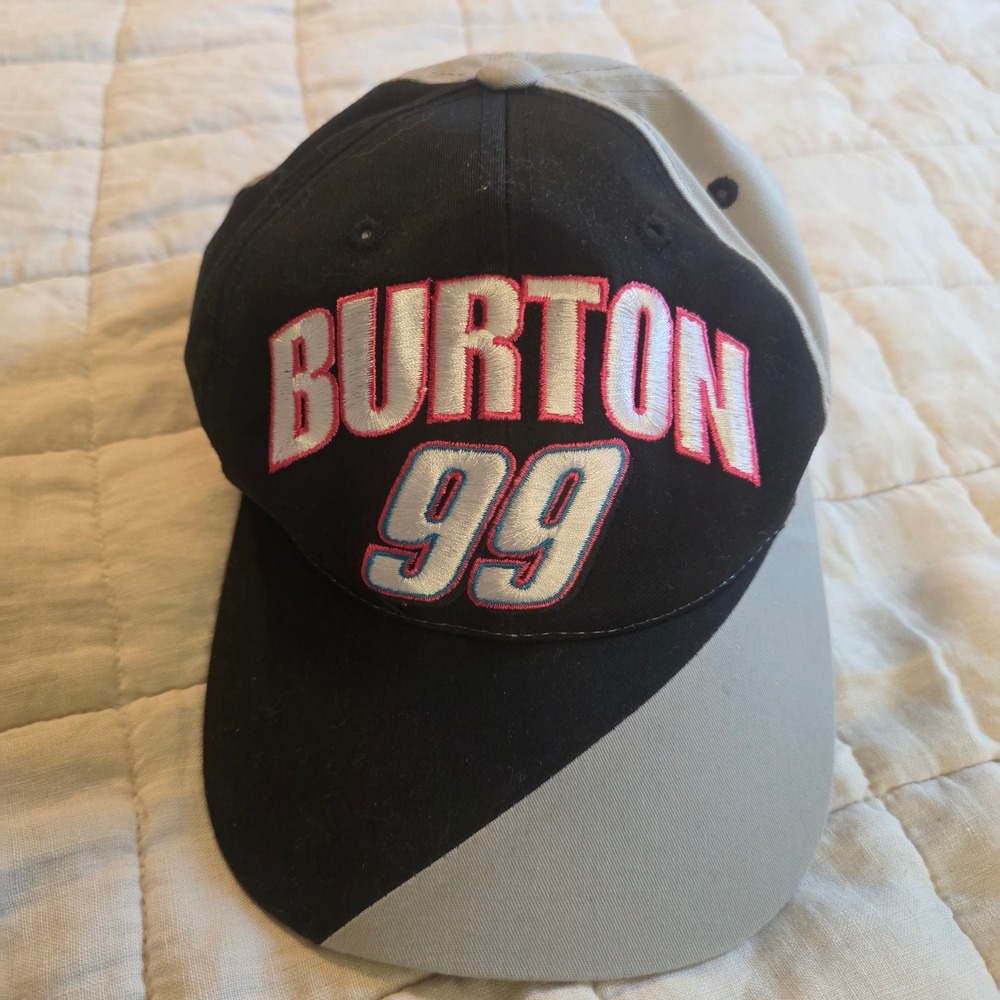 NASCAR Jeff Burton 99 Hat Mens OSFA Black Grey Retro Exide Racing Snapback Cap